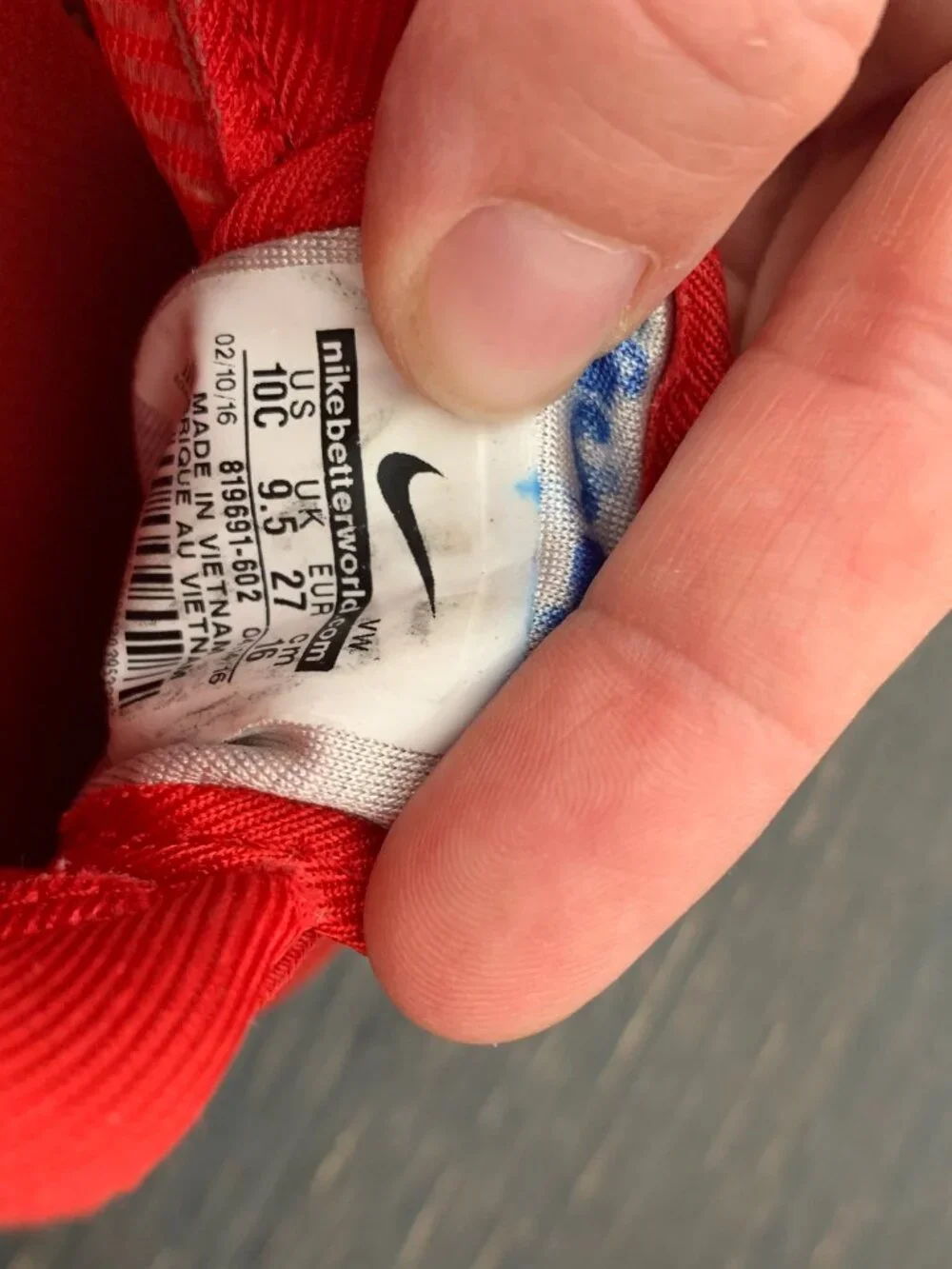 Kids Toddler Red Nike Sneakers Size 10C with box